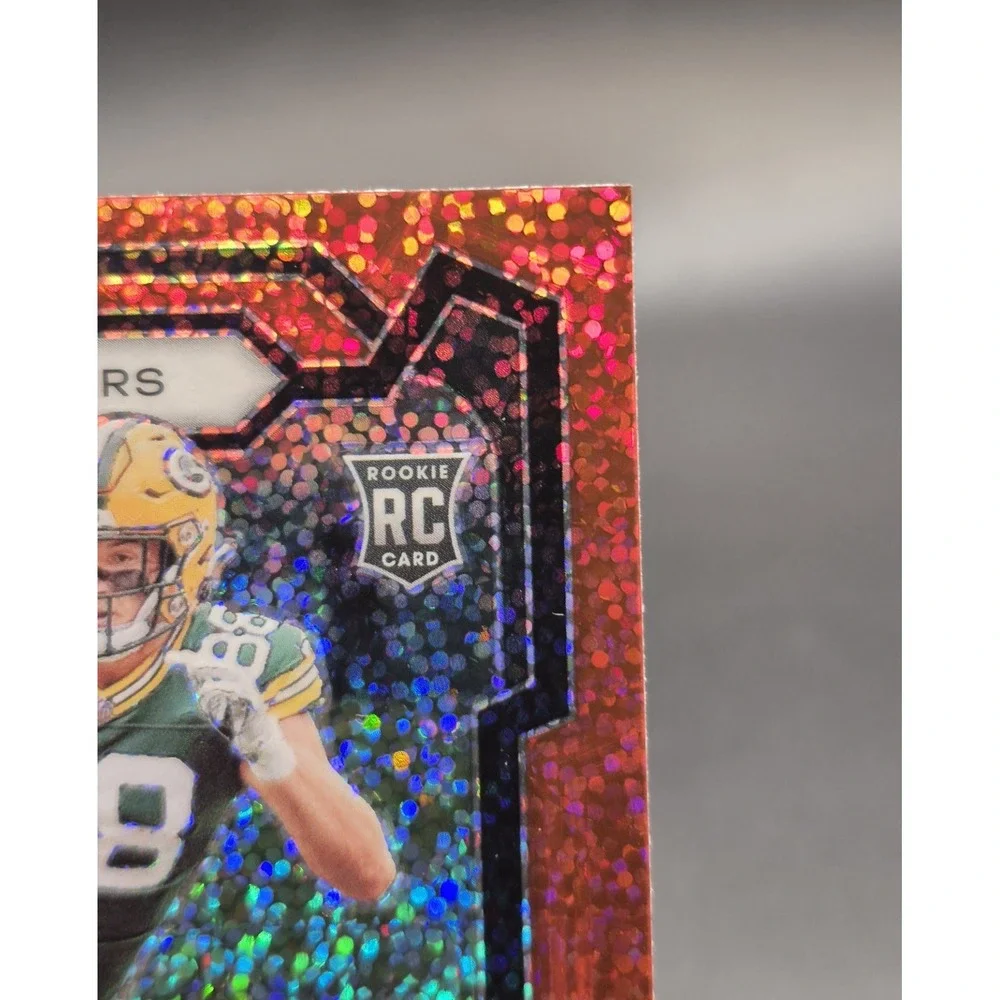 2023 Panini Prizm Luke Musgrave #337 Rookie Red Sparkle Prizm (RC) GB Packers